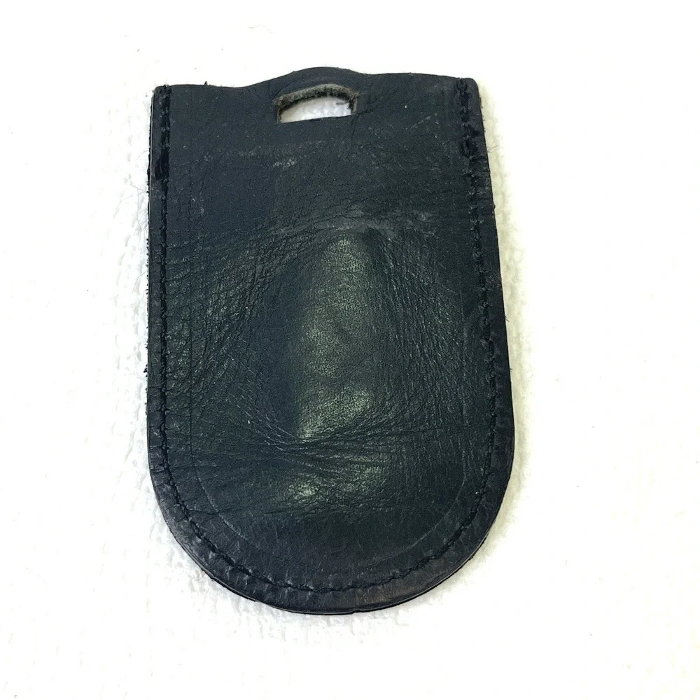 Hartmann‎ Luggage Tag Leather Black 3-1/2